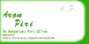 aron piri business card